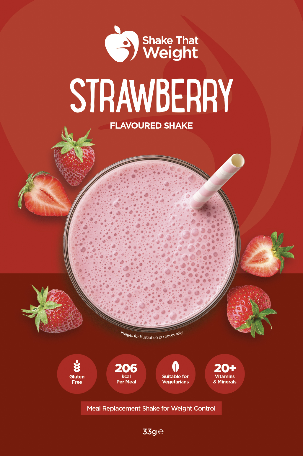 Strawberry Shake (Box of 7 Servings) Shake That Weight Europe