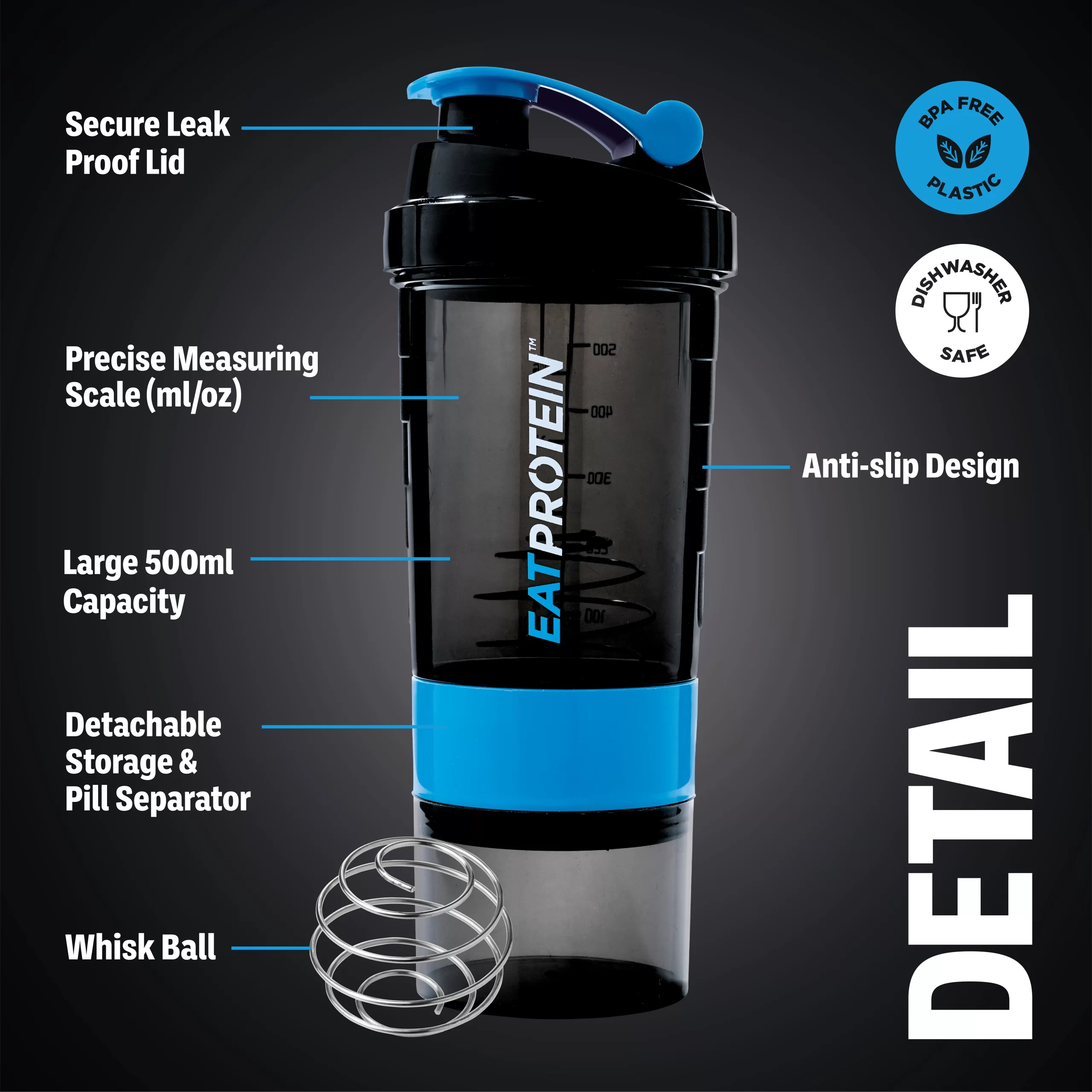 EatProtein Shaker - 500ml/17oz - Image 2